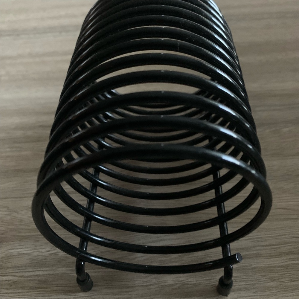 Like New VTG Metal Black Spring Coil Letter Mail File Holder Office Desk Sorter - Picture 4 of 6